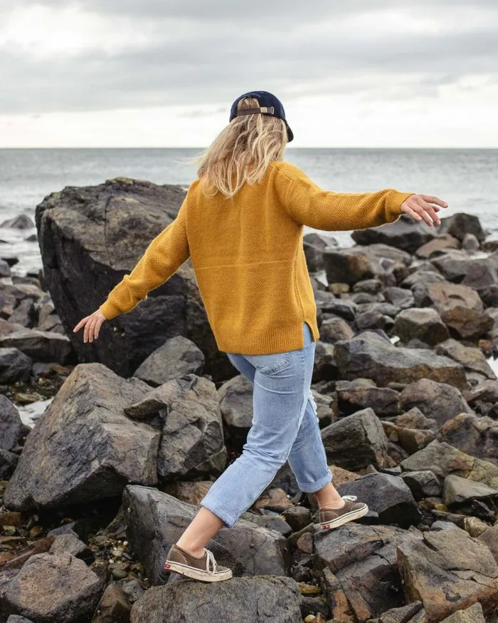 Passenger Tops Cove Recycled Knitted Jumper Amber Gold Amber Gold 8211 Women
