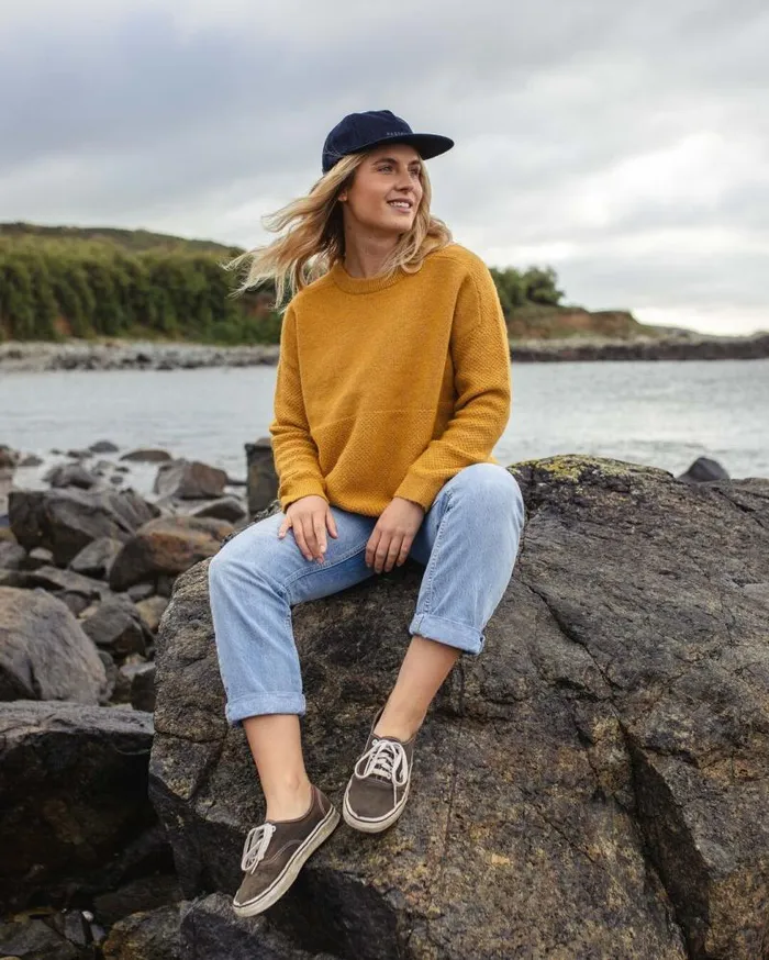 Passenger Tops Cove Recycled Knitted Jumper Amber Gold Amber Gold 8211 Women