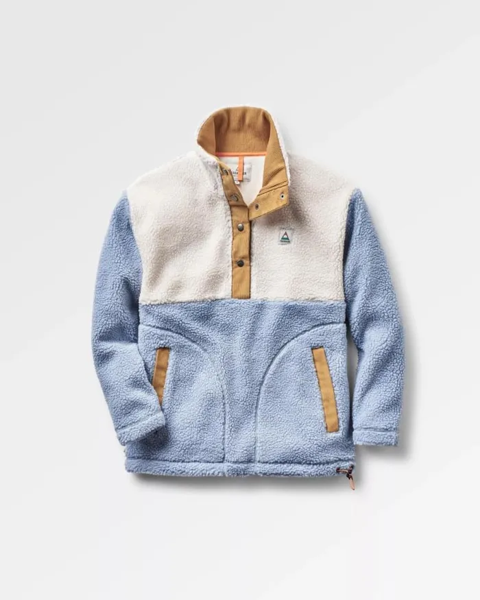 Passenger Tops Create Recycled DeepPile Sherpa Fleece Blue Fog Blue Fog 8211 Women
