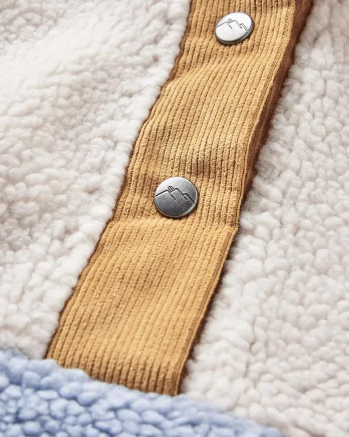 Passenger Tops Create Recycled DeepPile Sherpa Fleece Blue Fog Blue Fog 8211 Women