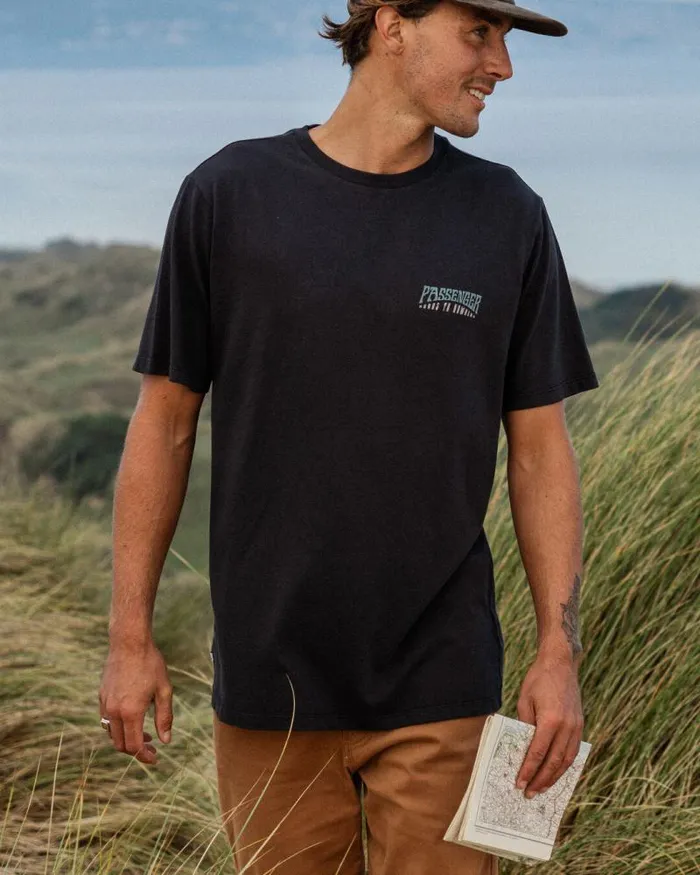 Passenger Tops Decade Recycled Cotton TShirt Black Black 8211 Men