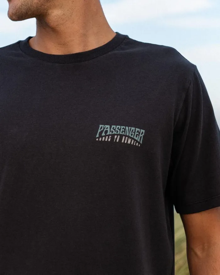 Passenger Tops Decade Recycled Cotton TShirt Black Black 8211 Men
