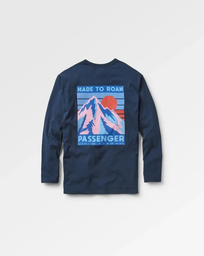 Passenger Tops Distance Recycled Relaxed Fit LS TShirt Deep Navy Deep Navy 8211 Men Passenger Tops Distance Recycled Relaxed Fit LS TShirt Deep Navy Deep Navy 8211 Men