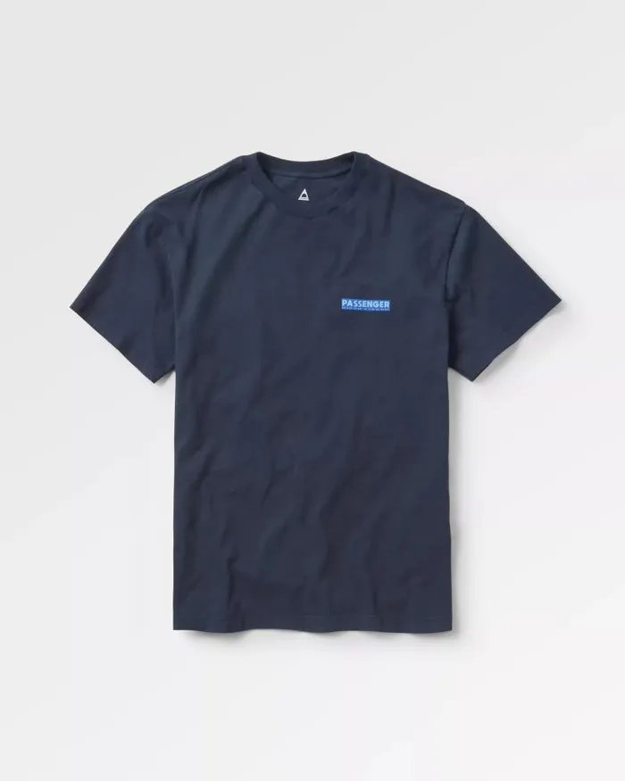 Passenger Tops Distance Recycled Relaxed Fit TShirt Deep Navy Deep Navy 8211 Men