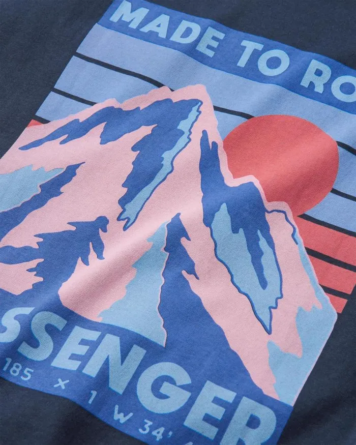 Passenger Tops Distance Recycled Relaxed Fit TShirt Deep Navy Deep Navy 8211 Men