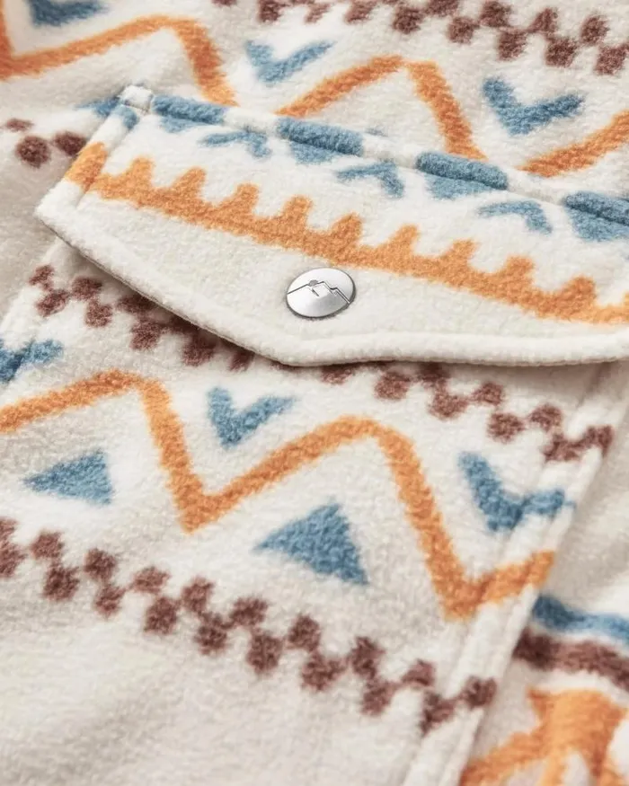 Passenger Tops East Recycled Polar Oversized Shirt Homespun Stripe Sunrise Orange Homespun Stripe Sunrise Orange 8211 Women