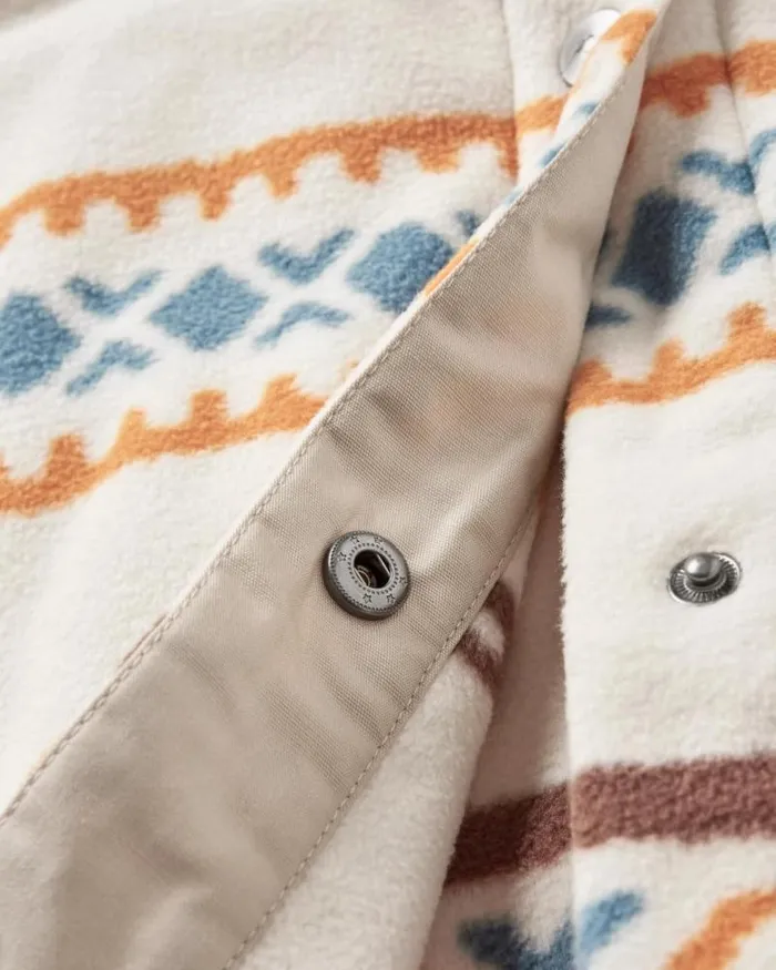 Passenger Tops East Recycled Polar Oversized Shirt Homespun Stripe Sunrise Orange Homespun Stripe Sunrise Orange 8211 Women