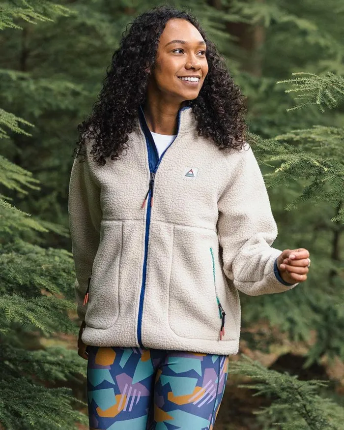 Passenger Tops Fairbanks 20 Full Zip Recycled Sherpa Fleece Oatmeal Oatmeal 8211 Women