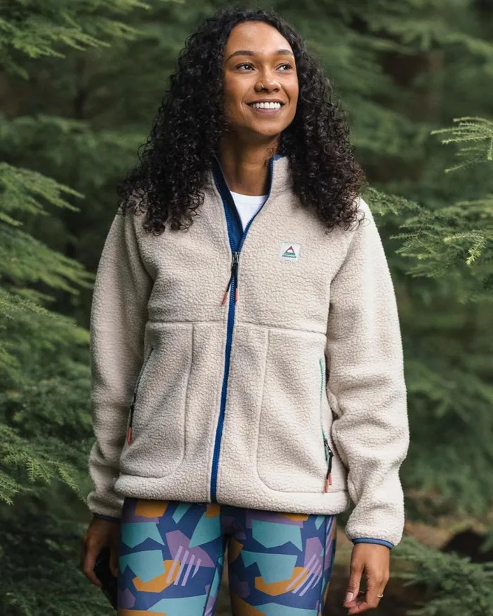 Passenger Tops Fairbanks 20 Full Zip Recycled Sherpa Fleece Oatmeal Oatmeal 8211 Women
