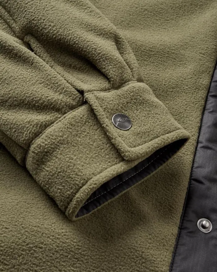 Passenger Tops Firelight Sherpa Lined Overshirt Khaki Khaki 8211 Men