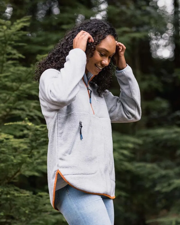 Passenger Tops Folksy Recycled Polar Fleece Grey Marl Grey Marl 8211 Women