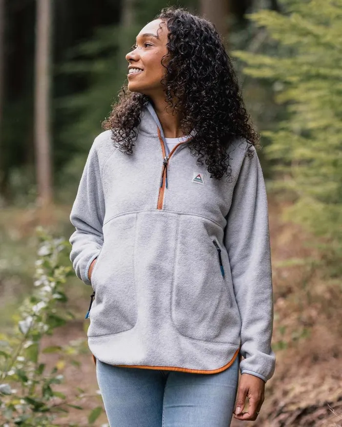 Passenger Tops Folksy Recycled Polar Fleece Grey Marl Grey Marl 8211 Women