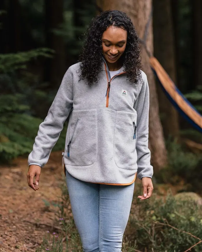 Passenger Tops Folksy Recycled Polar Fleece Grey Marl Grey Marl 8211 Women