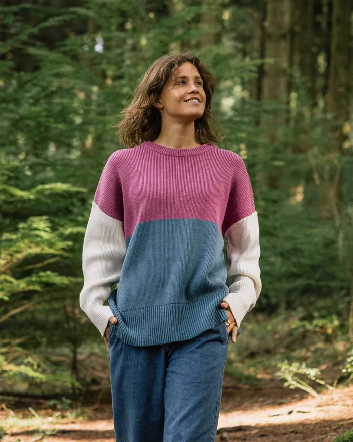 Passenger Tops Gondwana Organic Oversized Knitted Jumper Washed Blue Washed Blue 8211 Women Passenger Tops Gondwana Organic Oversized Knitted Jumper Washed Blue Washed Blue 8211 Women