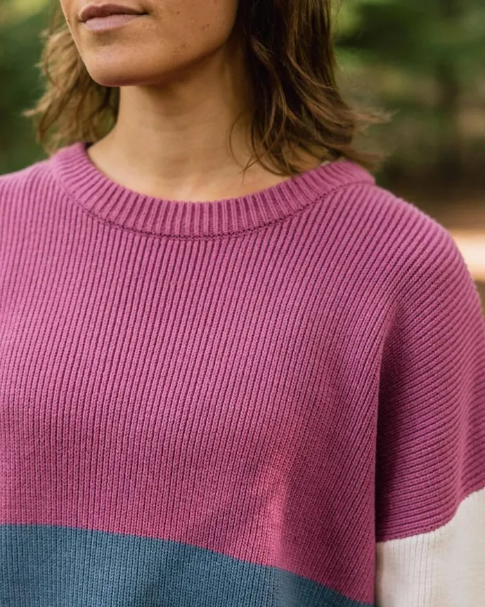 Passenger Tops Gondwana Organic Oversized Knitted Jumper Washed Blue Washed Blue 8211 Women