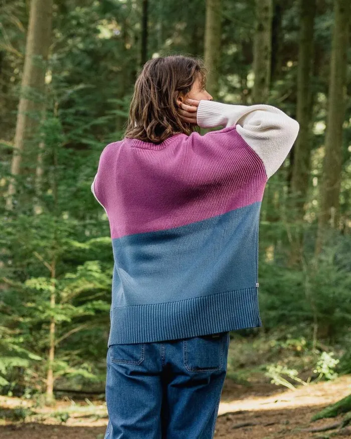 Passenger Tops Gondwana Organic Oversized Knitted Jumper Washed Blue Washed Blue 8211 Women