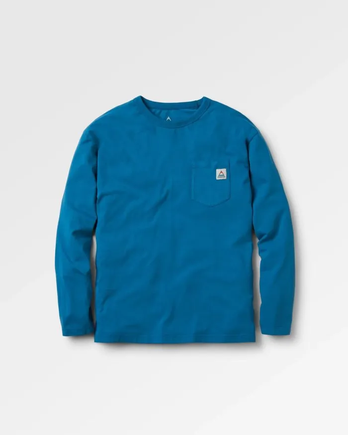 Passenger Tops Heritage Recycled Relaxed Fit LS TShirt Blue Steel Blue Steel 8211 Men Passenger Tops Heritage Recycled Relaxed Fit LS TShirt Blue Steel Blue Steel 8211 Men