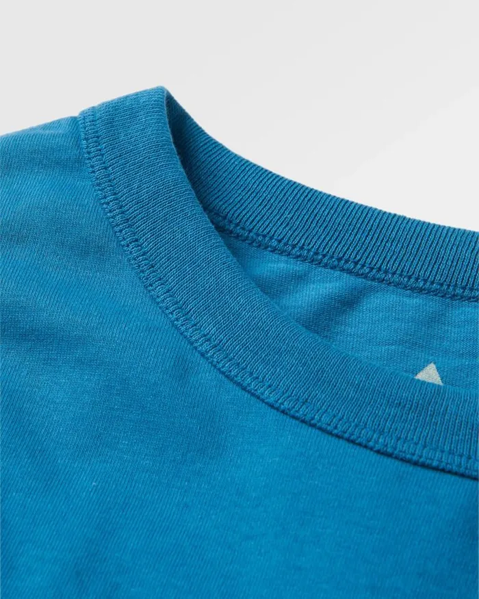 Passenger Tops Heritage Recycled Relaxed Fit LS TShirt Blue Steel Blue Steel 8211 Men