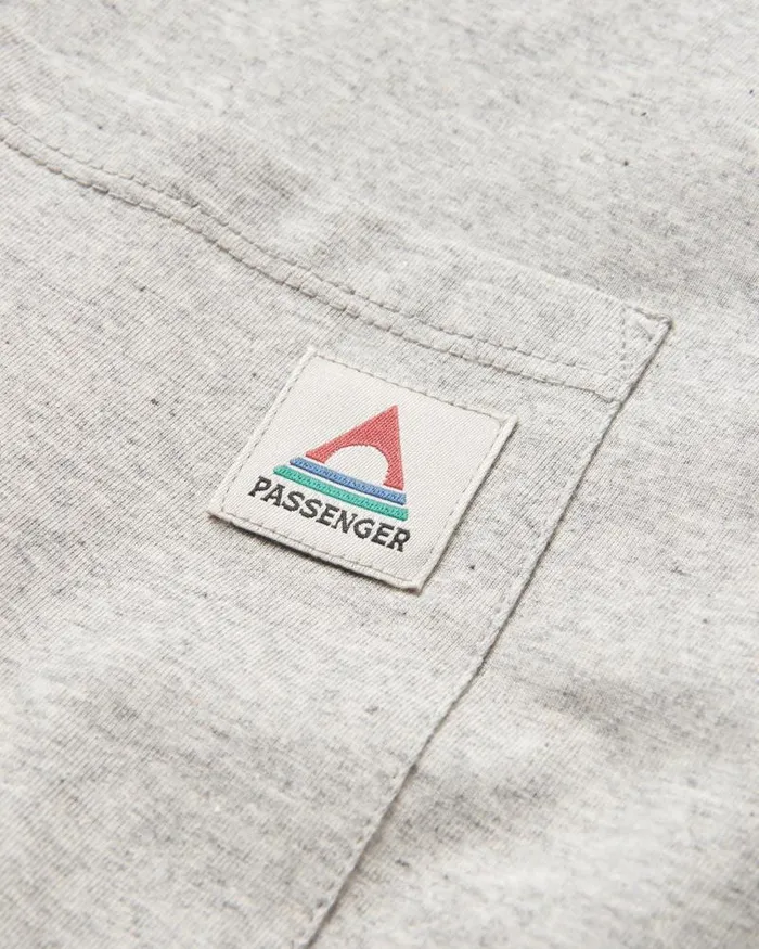 Passenger Tops Heritage Recycled Relaxed Fit LS TShirt Grey Marl Grey Marl 8211 Men