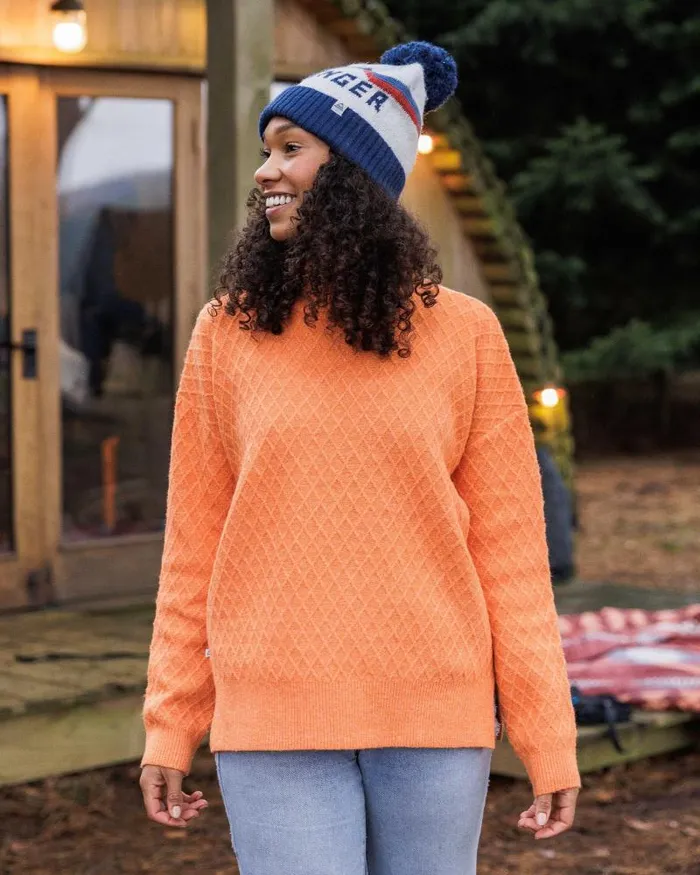 Passenger Tops Hinterland Recycled Knitted Jumper Apricot Apricot 8211 Women