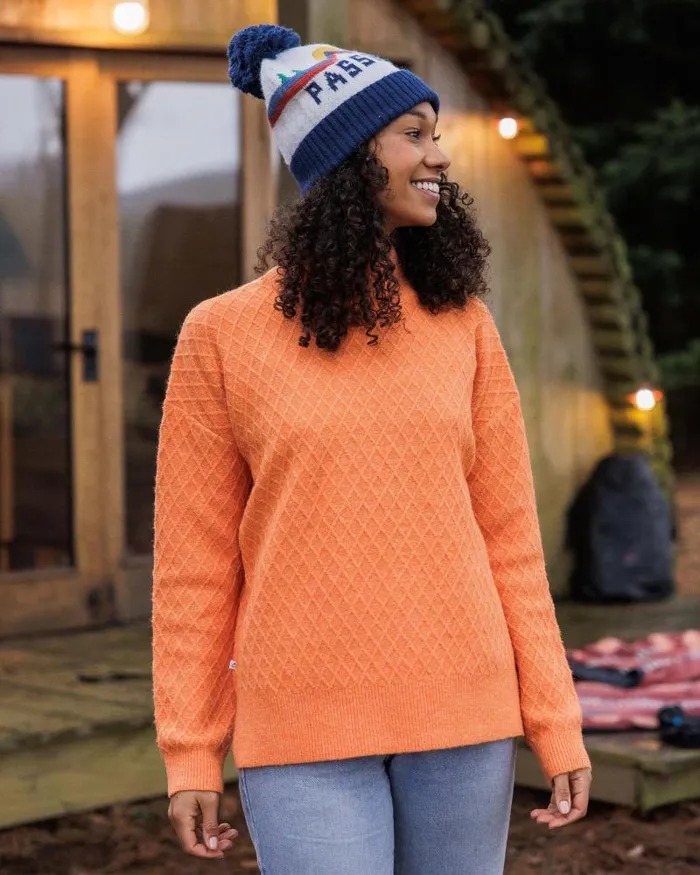 Passenger Tops Hinterland Recycled Knitted Jumper Apricot Apricot 8211 Women