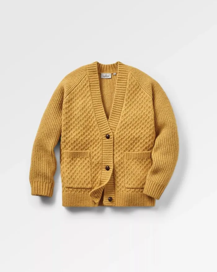 Passenger Tops Homey Recycled Knitted Cable Cardigan Mustard Gold Mustard Gold 8211 Women Passenger Tops Homey Recycled Knitted Cable Cardigan Mustard Gold Mustard Gold 8211 Women