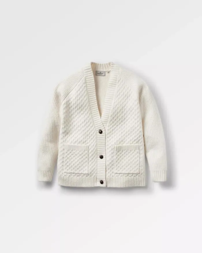 Passenger Tops Homey Recycled Knitted Cable Cardigan Off White Off White 8211 Women Passenger Tops Homey Recycled Knitted Cable Cardigan Off White Off White 8211 Women