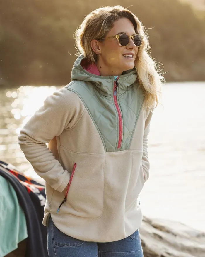 Passenger Tops Juana Recycled Polar Hooded Fleece Oatmeal Oatmeal 8211 Women