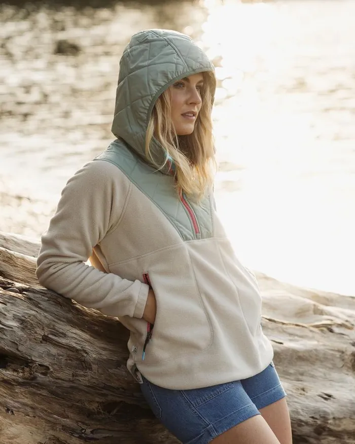 Passenger Tops Juana Recycled Polar Hooded Fleece Oatmeal Oatmeal 8211 Women