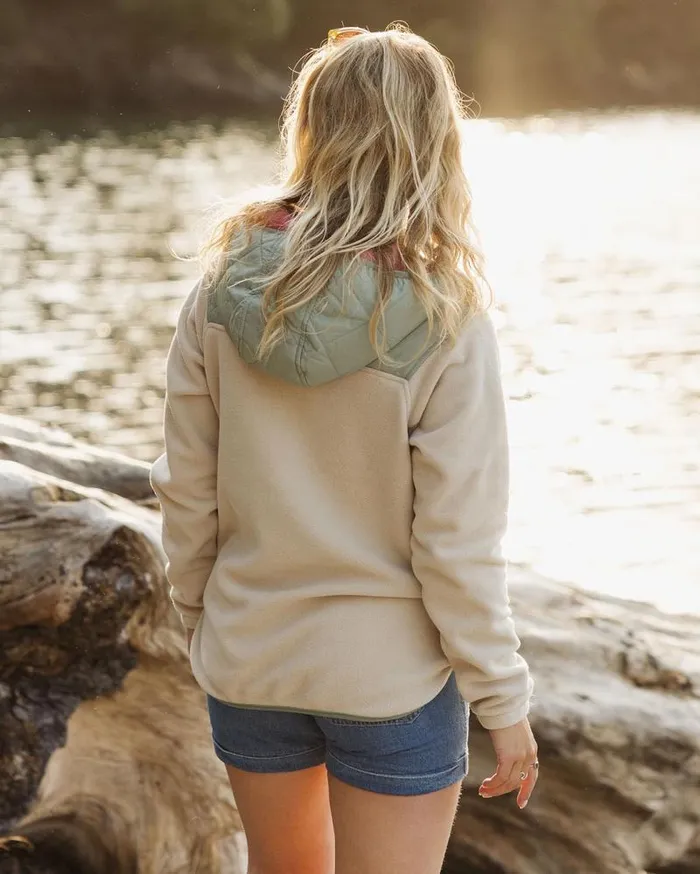 Passenger Tops Juana Recycled Polar Hooded Fleece Oatmeal Oatmeal 8211 Women