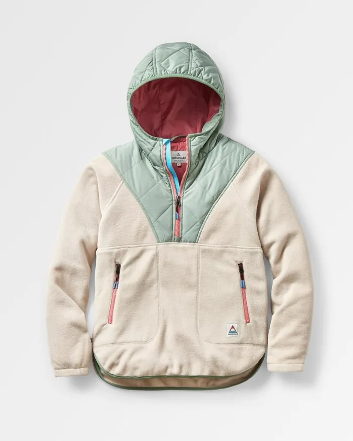 Passenger Tops Juana Recycled Polar Hooded Fleece Oatmeal Oatmeal 8211 Women