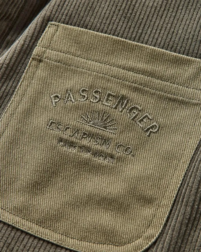 Passenger Tops Kodiak Sherpa Lined Cord Overshirt Dusty Olive Dusty Olive 8211 Men