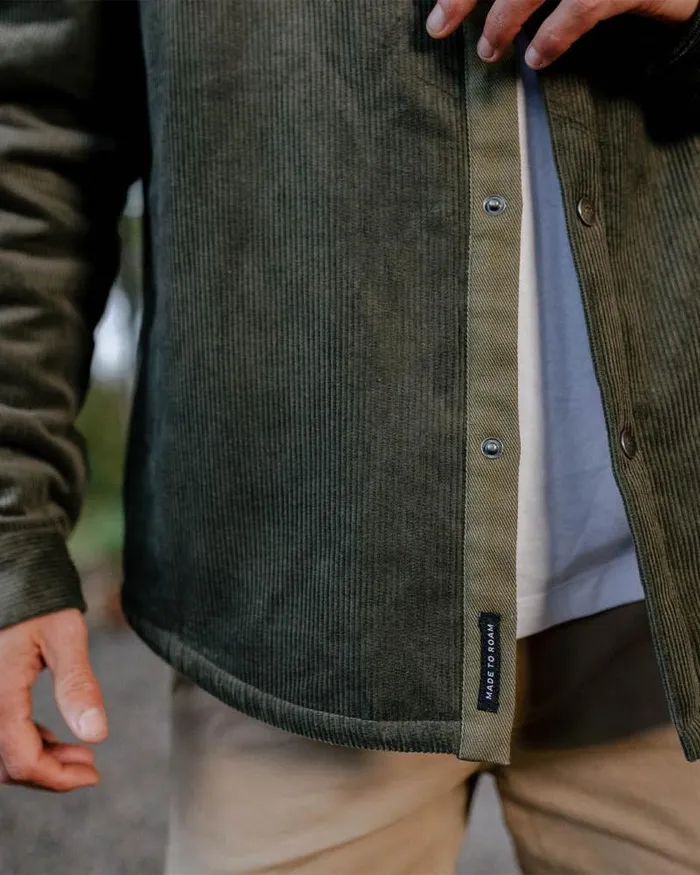 Passenger Tops Kodiak Sherpa Lined Cord Overshirt Dusty Olive Dusty Olive 8211 Men