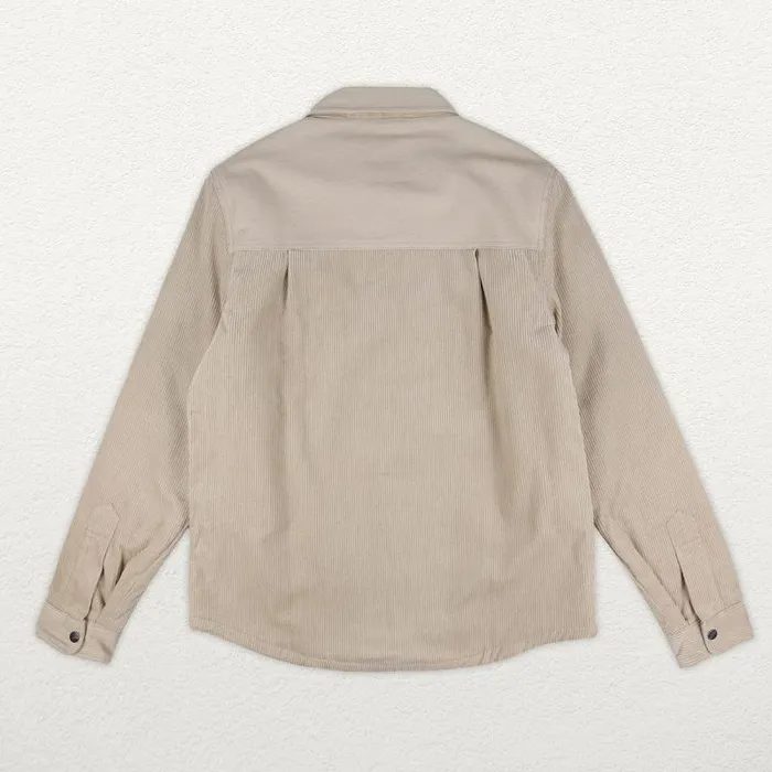 Passenger Tops Kodiak Sherpa Lined Cord Overshirt Feather Grey Feather Grey 8211 Men