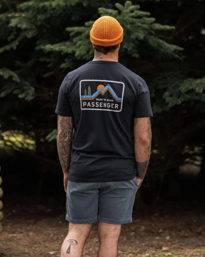 Passenger Tops Made To Roam Recycled Cotton TShirt Black Black 8211 Men