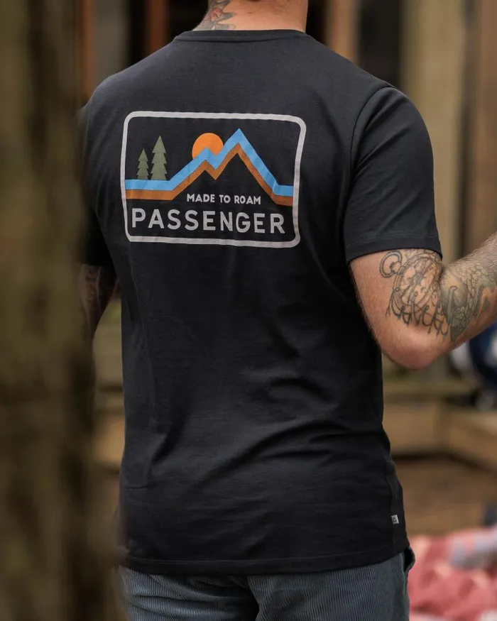 Passenger Tops Made To Roam Recycled Cotton TShirt Black Black 8211 Men