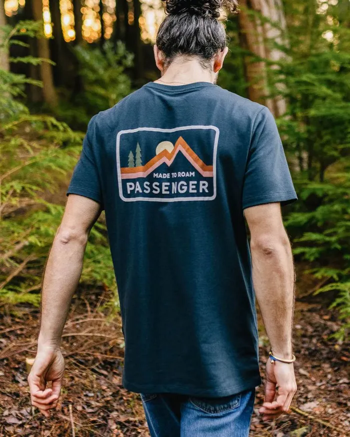 Passenger Tops Made To Roam Recycled Cotton TShirt Deep Navy Deep Navy 8211 Men Passenger Tops Made To Roam Recycled Cotton TShirt Deep Navy Deep Navy 8211 Men