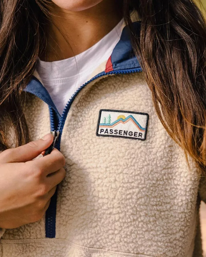 Passenger Tops Maine 20 12 Zip Recycled Sherpa Fleece Oatmeal Oatmeal 8211 Women
