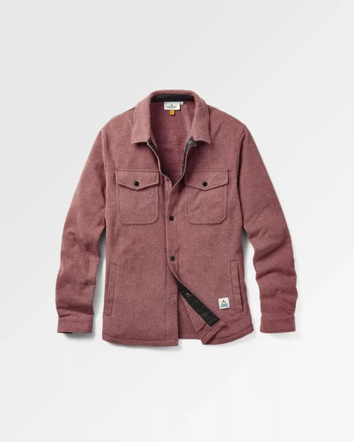 Passenger Tops Maple Recycled Polar Fleece Shirt Wine Marl Wine Marl 8211 Men