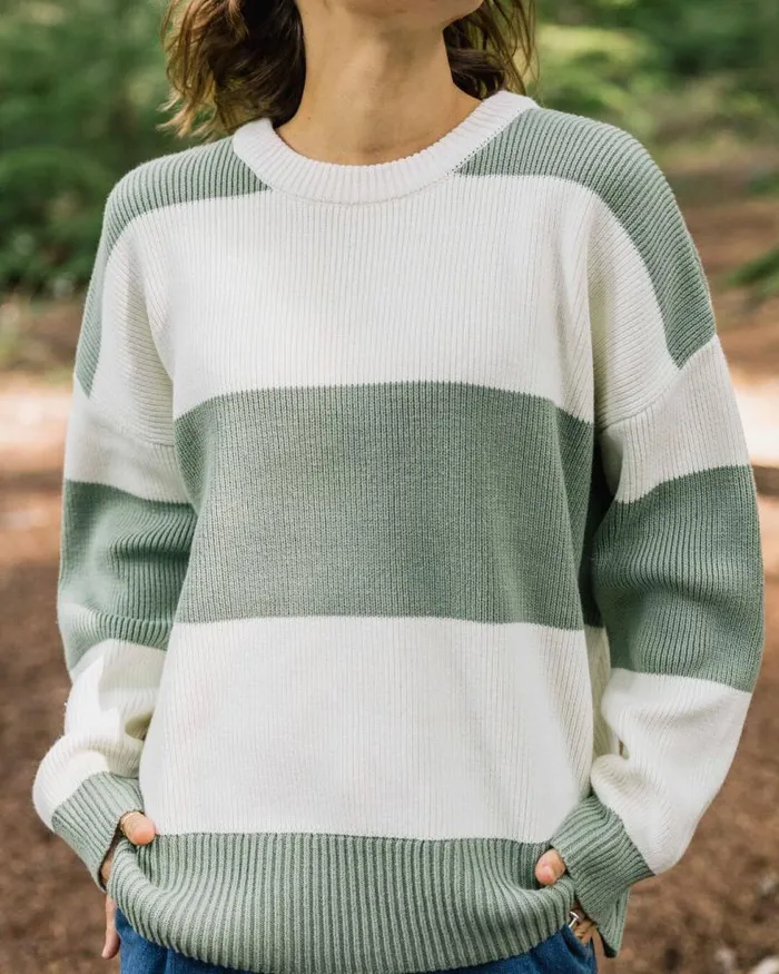 Passenger Tops Moments Oversized Organic Knitted Jumper Pistachio Stripe Pistachio Stripe 8211 Women Passenger Tops Moments Oversized Organic Knitted Jumper Pistachio Stripe Pistachio Stripe 8211 Women