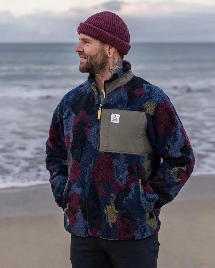 Passenger Tops Offroad Recycled Sherpa 12 Zip Fleece Sycamore Pattern Sycamore Pattern 8211 Men