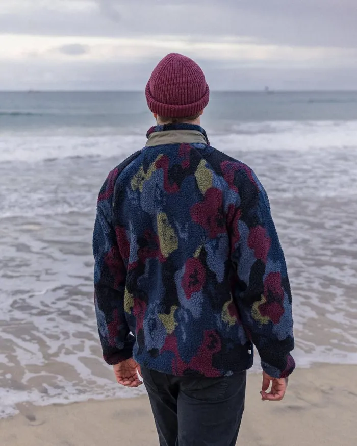 Passenger Tops Offroad Recycled Sherpa 12 Zip Fleece Sycamore Pattern Sycamore Pattern 8211 Men