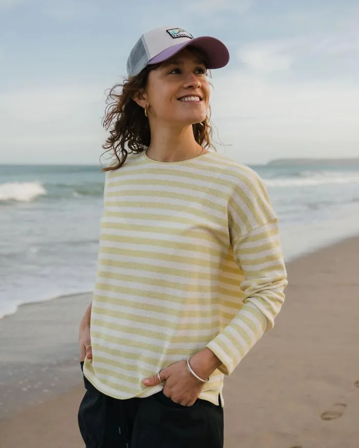 Passenger Tops Panorama Striped LS TShirt Lime Stripe Lime Stripe 8211 Women