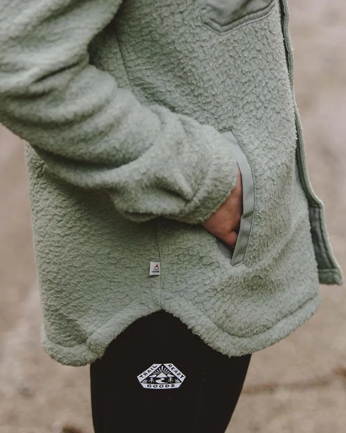 Passenger Tops Rappel Recycled Sherpa Oversized Shirt Pistachio Pistachio 8211 Women