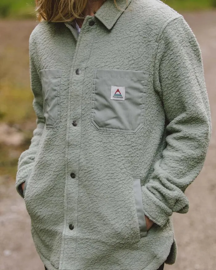 Passenger Tops Rappel Recycled Sherpa Oversized Shirt Pistachio Pistachio 8211 Women