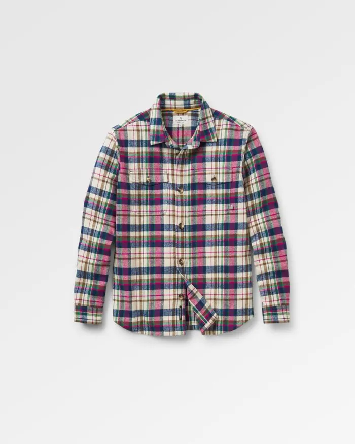 Passenger Tops Rustic Organic Cotton Heavyweight Overshirt Off White Check Off White Check 8211 Men