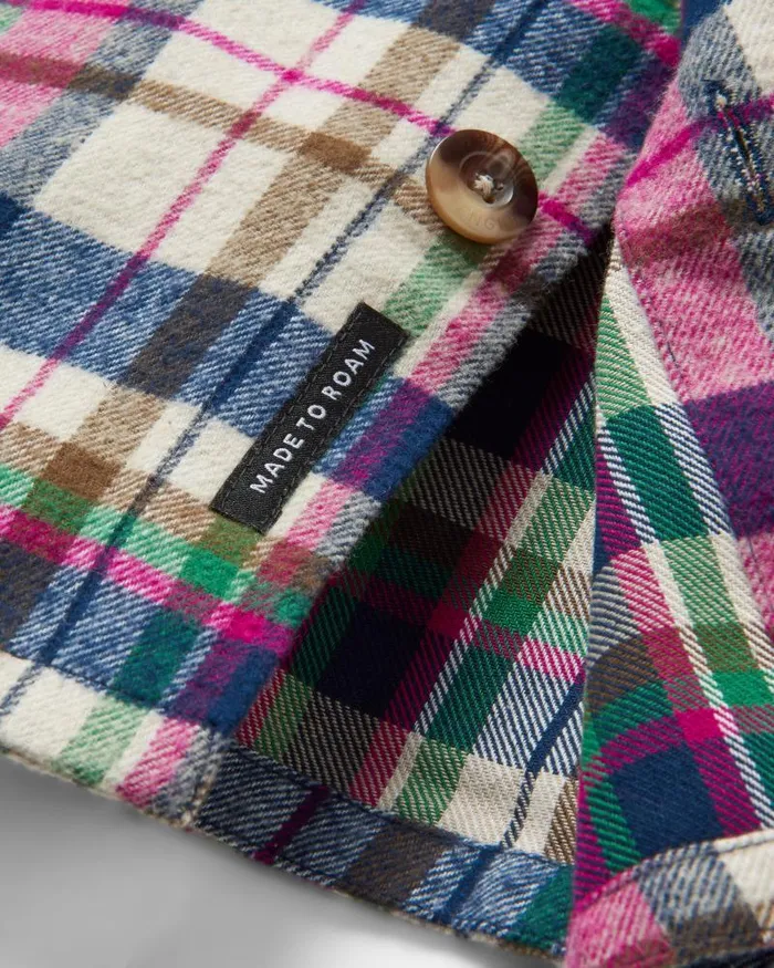 Passenger Tops Rustic Organic Cotton Heavyweight Overshirt Off White Check Off White Check 8211 Men