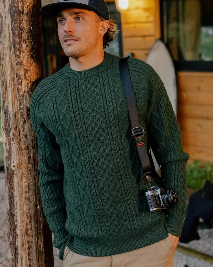 Passenger Tops Sandbar Cable Knitted Jumper Fir Tree Fir Tree 8211 Men