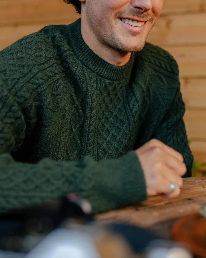 Passenger Tops Sandbar Cable Knitted Jumper Fir Tree Fir Tree 8211 Men