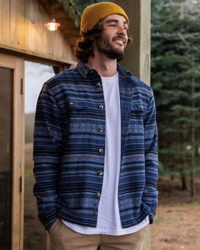 Passenger Tops Slowdown Heavyweight Overshirt Dark Denim Dark Denim 8211 Men